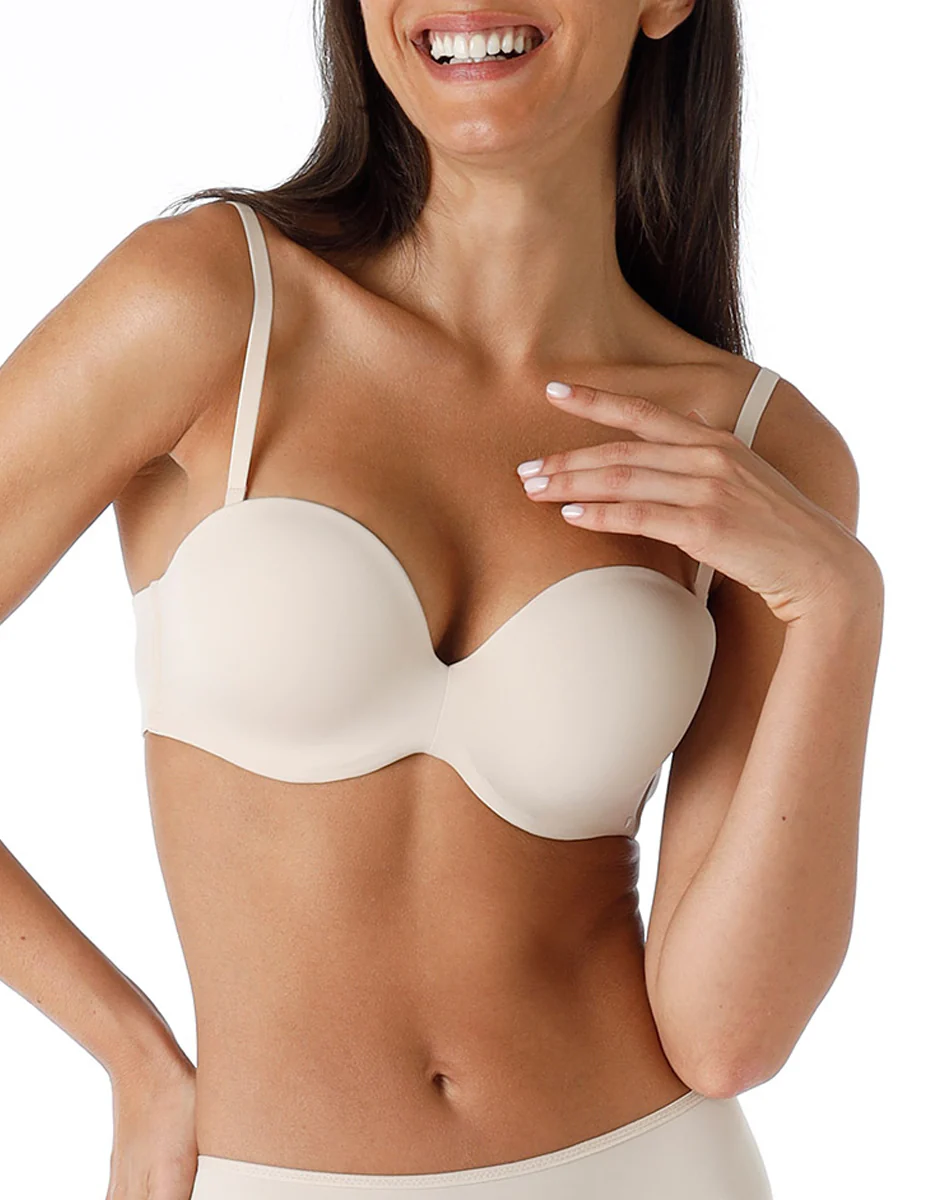 Balconette imbottito strapless, skin - Image 2
