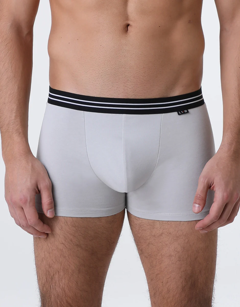 Bipack Boxer Basic Multipack in Stretch Cotton, grigio ghiaccio