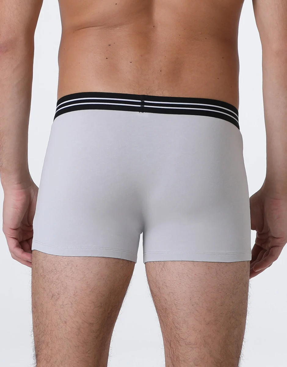 Bipack Boxer Basic Multipack in Stretch Cotton, grigio ghiaccio - Image 2