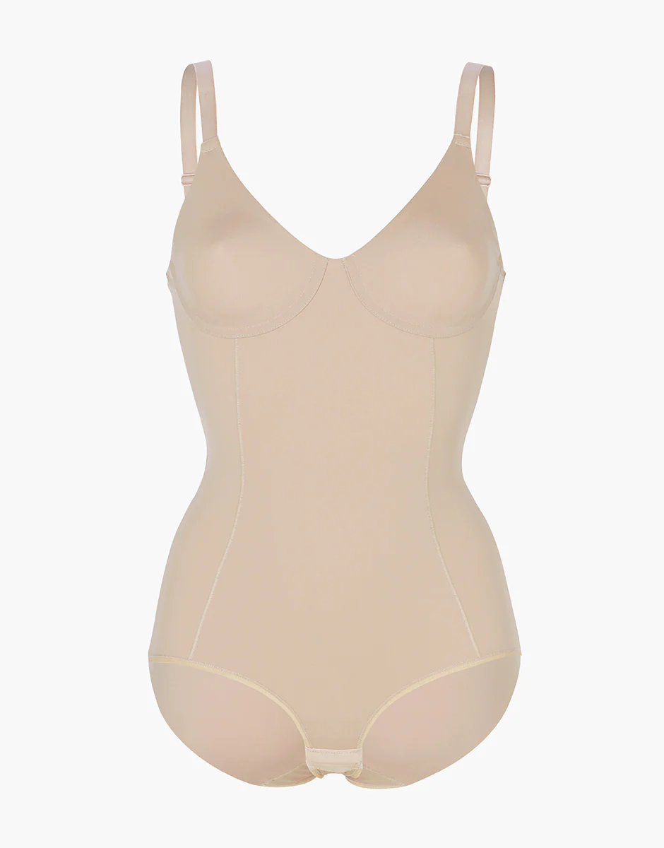Body senza Ferretto Modellante Sculpt Shaping in microfibra, nudo chiaro - Image 4