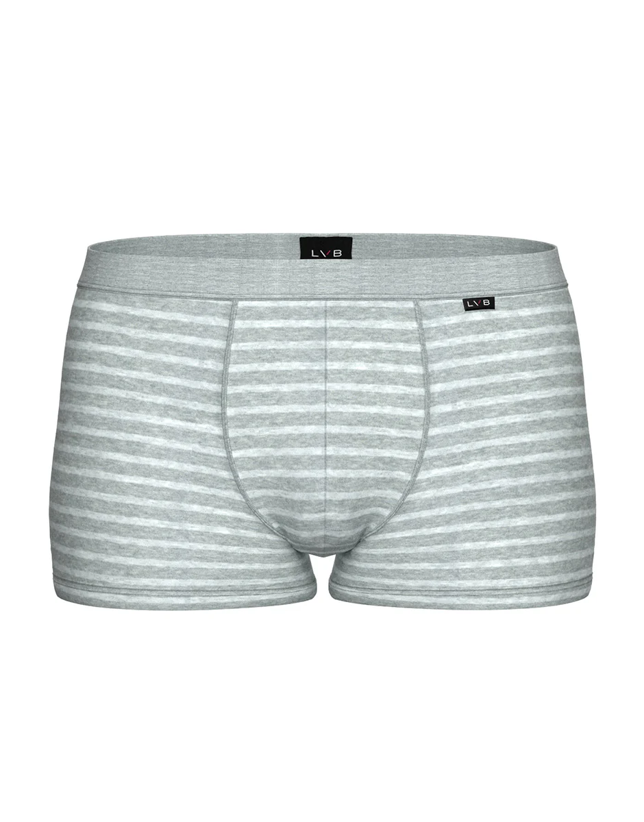 Boxer Jacquard Cotton Modal, grigio melange righe - Image 4