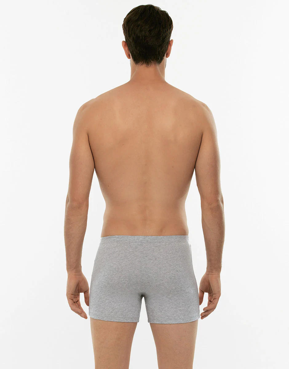 Boxer parigamba 100% Pure Cotton grigio melange in cotone - Image 2