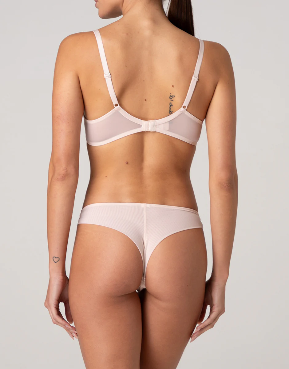 Brasiliano Daily Lace in pizzo e microfibra, rosa cipria - Image 4