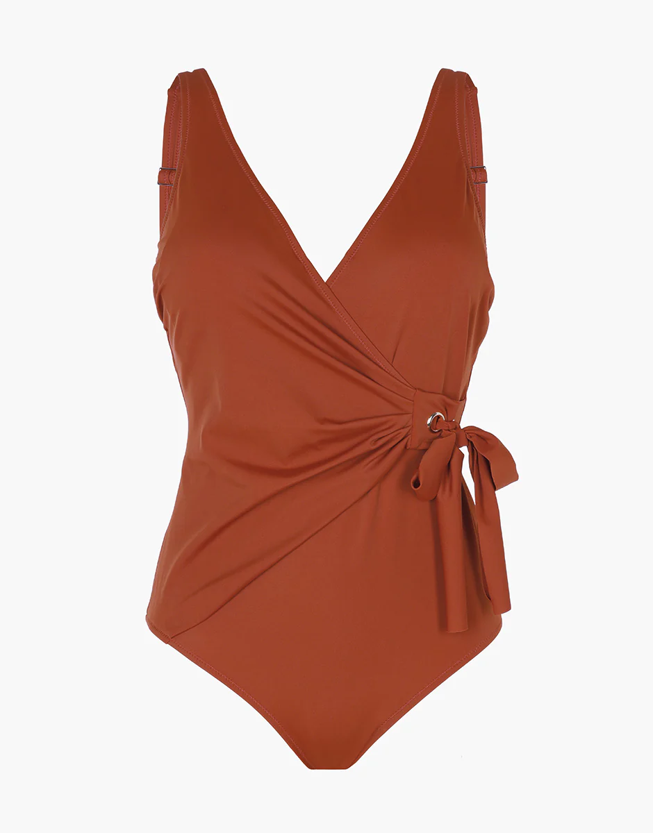 Costume Intero Imbottito Trendy Shaping Micro, terra - Image 3