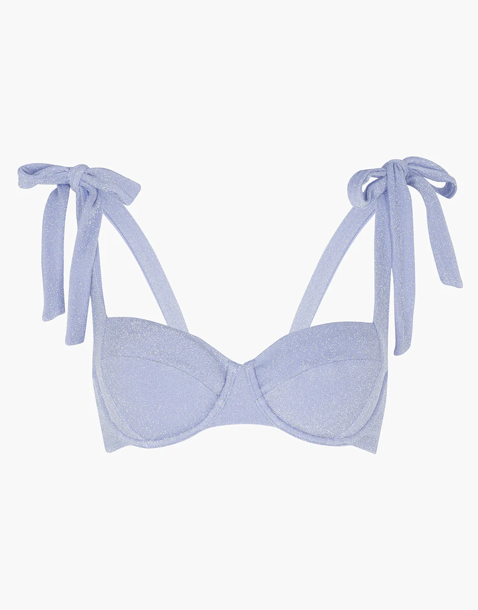 Costume Reggiseno Balconette con Ferretto Sparkly Micro, azzurro polvere lillato - Image 7