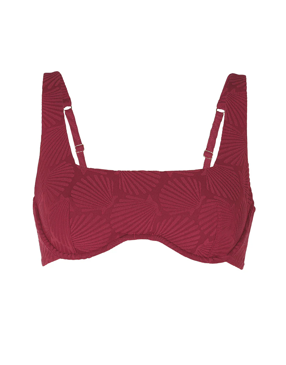 Costume Reggiseno Brassiere con Ferretto Embellished Jacquard, rosso tibetano - Image 6