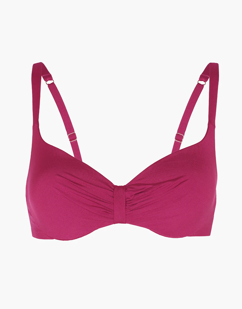 Costume Reggiseno con Ferretto Coppa Invisible Shiny Micro, lampone viola - Image 6