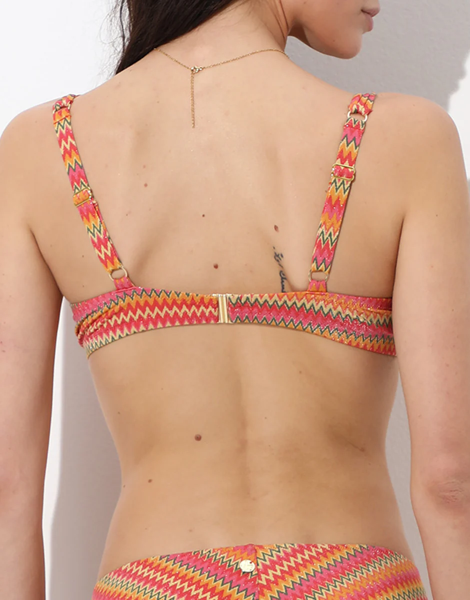Costume Reggiseno con Ferretto Printed Lurex, zigzag multicolor - Image 3