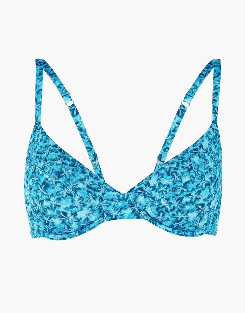 Costume Reggiseno con Ferretto Shiny Micro, multicolor fiori - Image 7