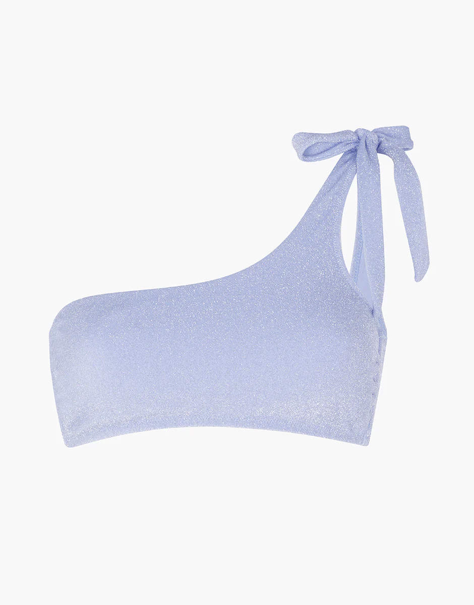 Costume Reggiseno Fascia Monospalla senza Ferretto Sparkly Micro, azzurro polvere lillato - Image 6