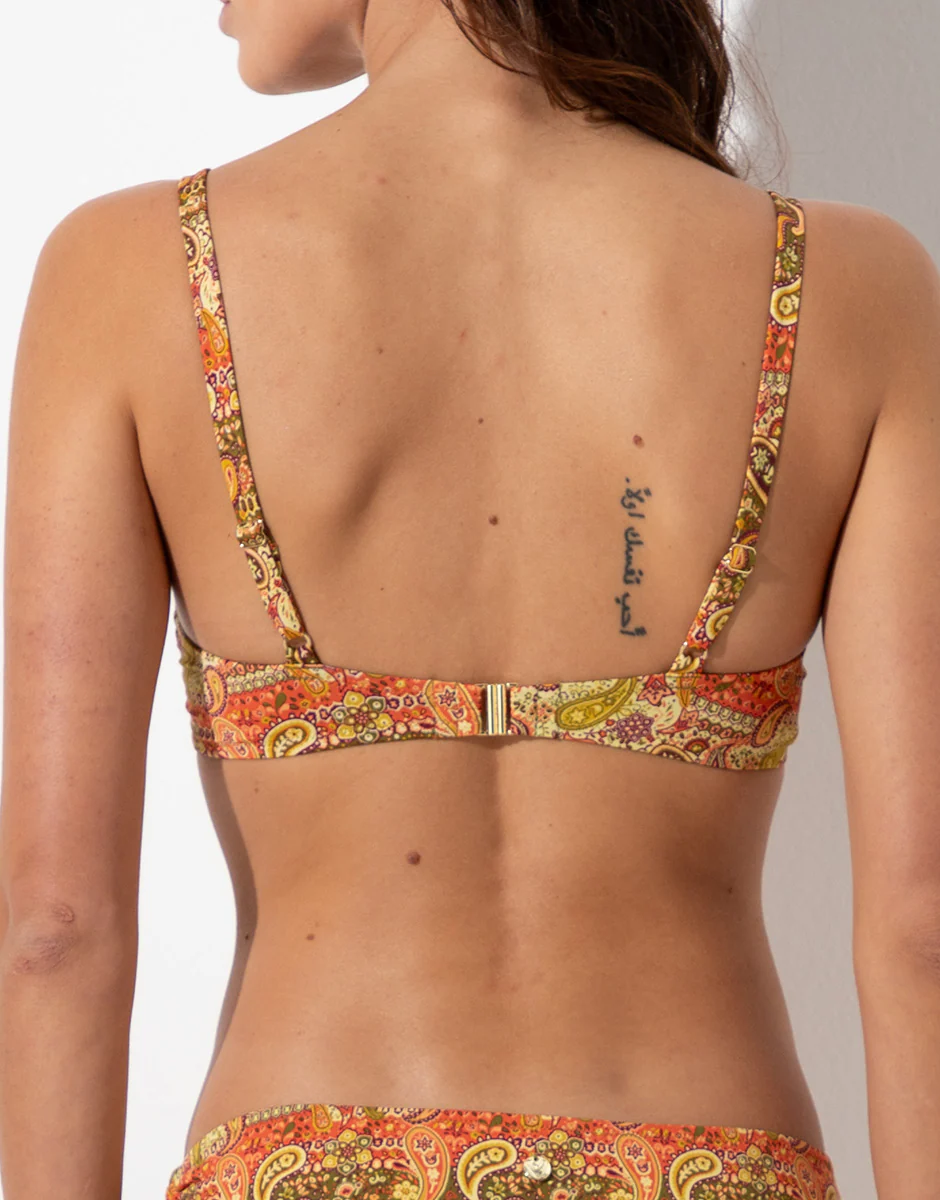 Costume Reggiseno Triangolo con Ferretto Braid Printed Micro, cachemire stampato - Image 3
