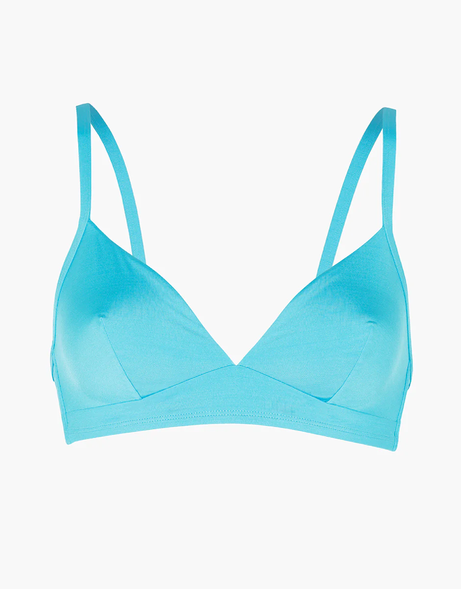 Costume Reggiseno Triangolo Imbottito Essential Micro, turchese - Image 6