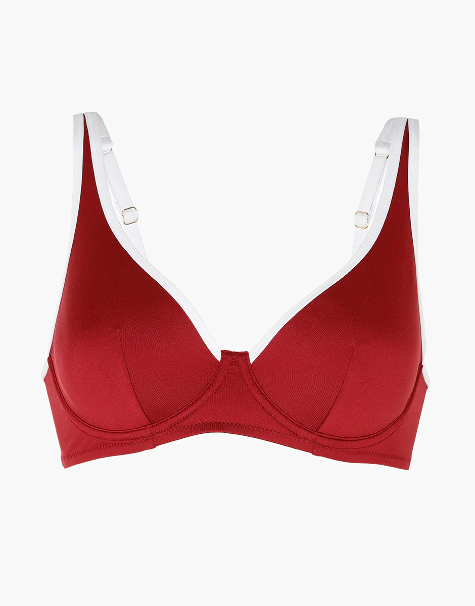 Costume Reggiseno Vela con Ferretto Timeless, rosso tibetano - Image 6