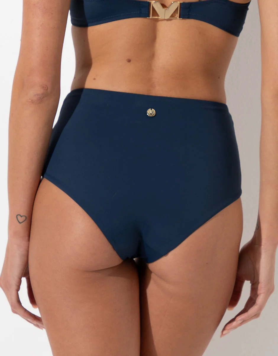 Costume Slip Alto con Arriccio Rephined Shaping Micro, blu notte - Image 2