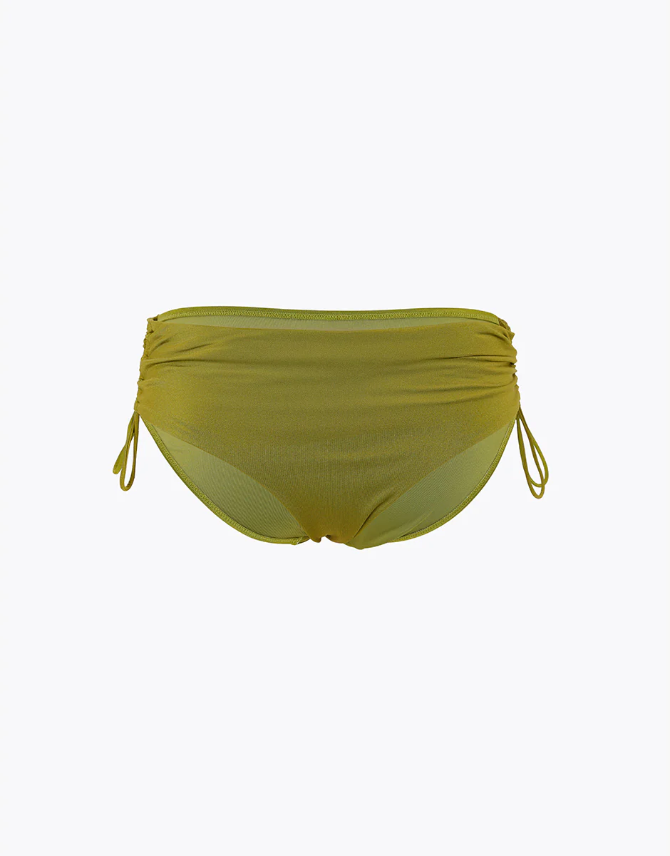 Costume Slip Alto con Coulisse Braid Shiny Micro, verde cardamomo - Image 5