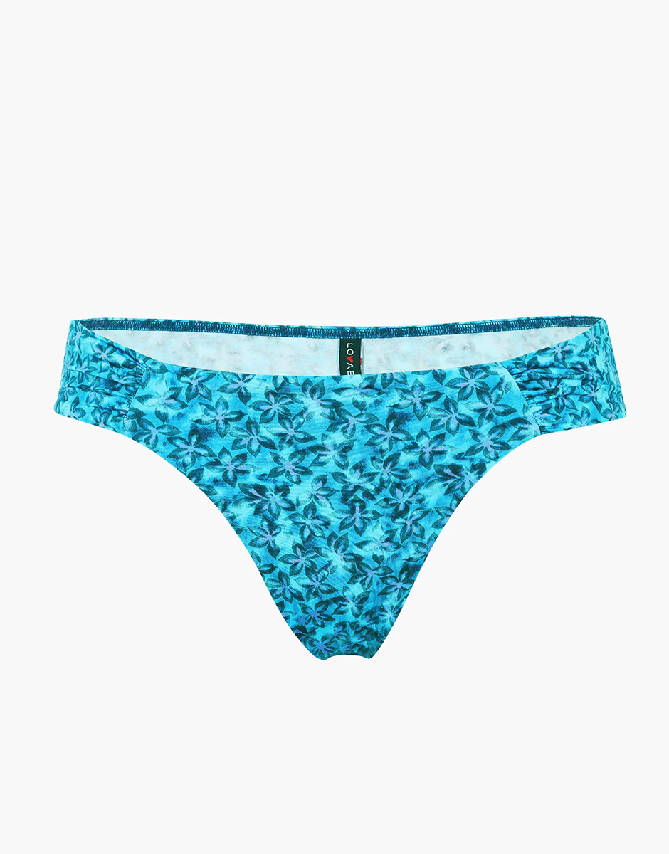 Costume Slip con Arricci Shiny Micro, multicolor fiori - Image 5