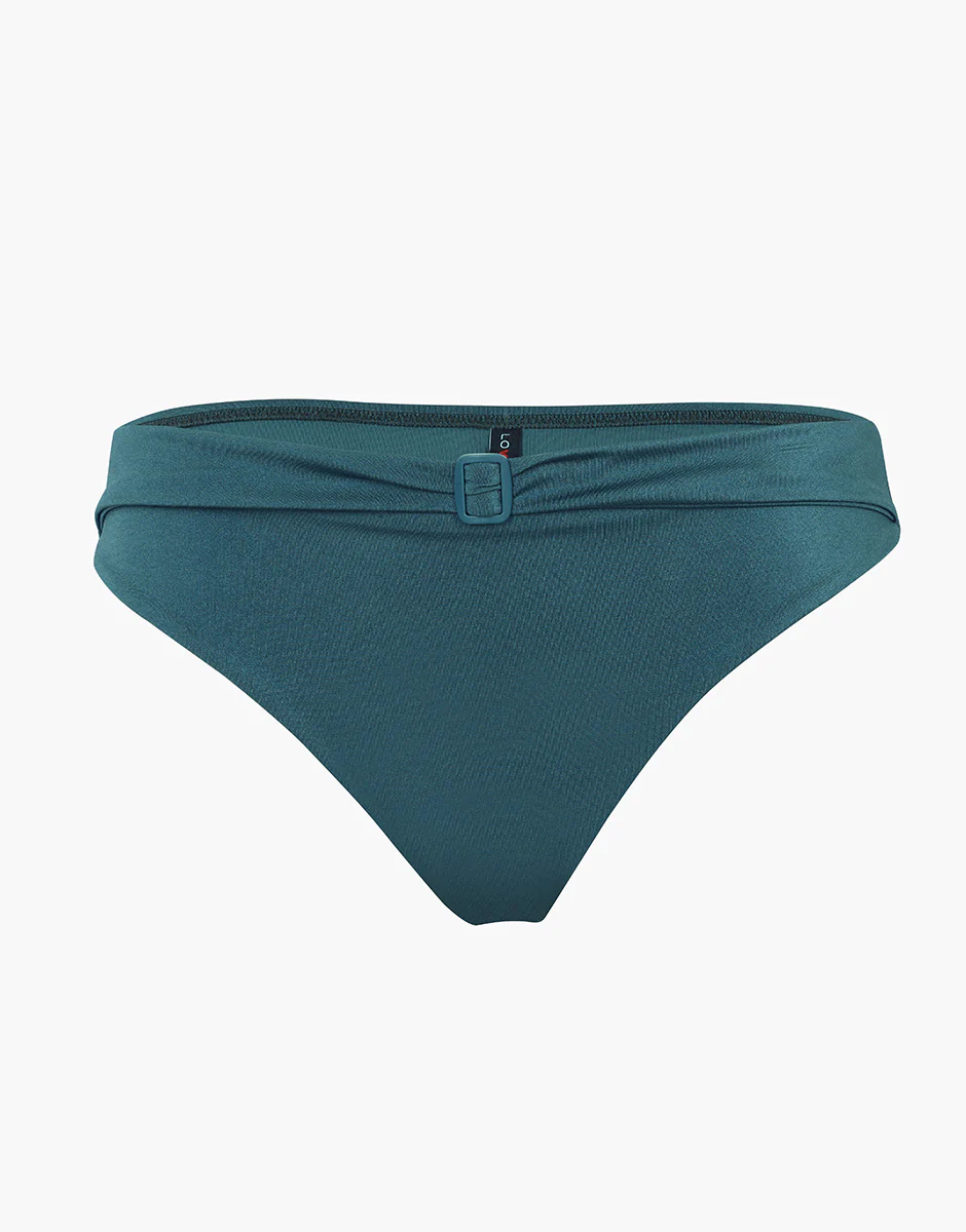 Costume Slip con Cinturina Plain Trendy Shiny Micro, verde mediterraneo - Image 5
