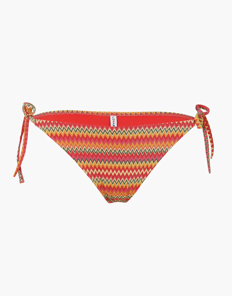 Costume Slip con Laccetti Printed Lurex, zigzag multicolor - Image 5