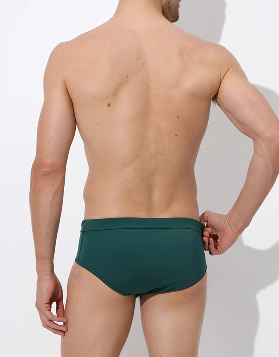 Costume Slip Maxi Universal RCS Indemagliabile, verde scuro e nero - Image 3