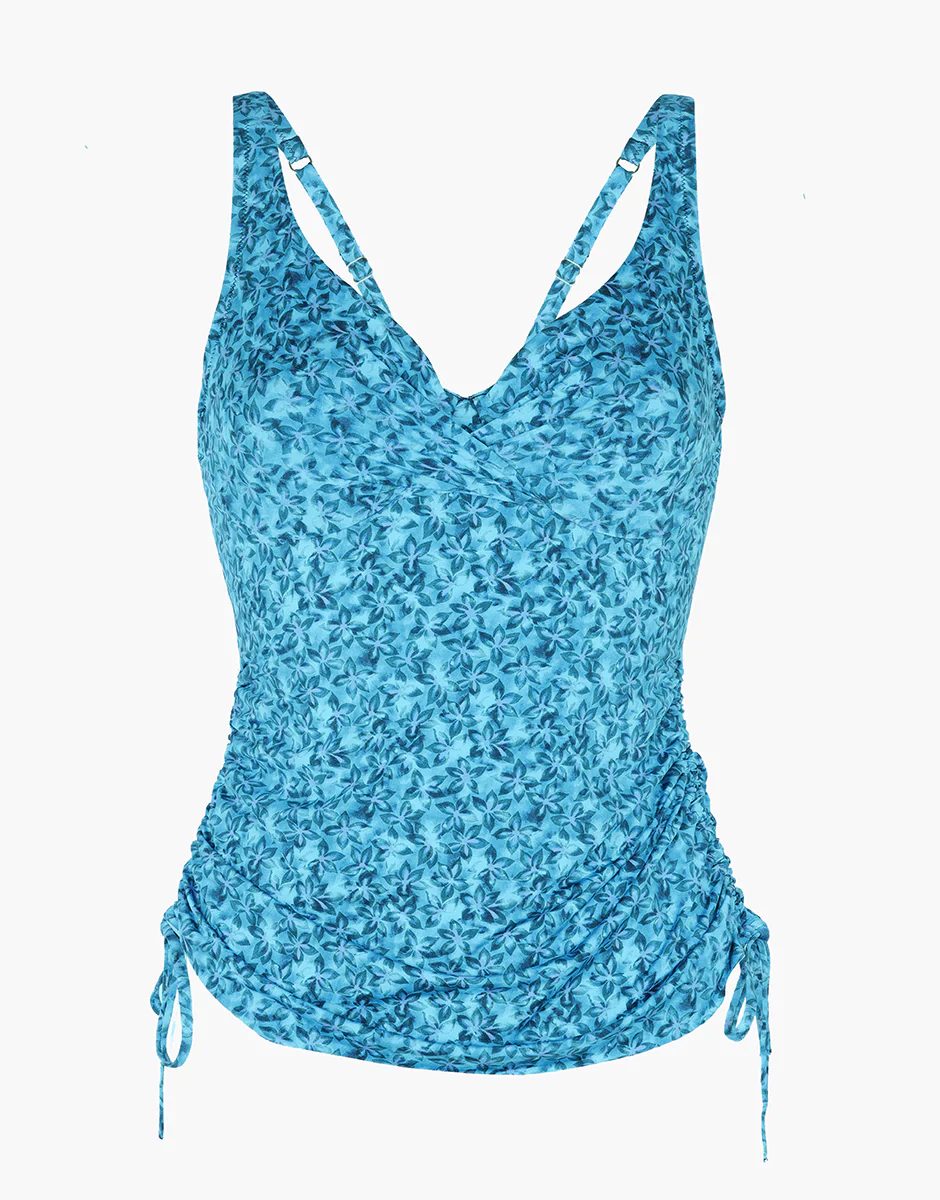 Costume Tankini con Ferretto Shiny Micro, multicolor fiori - Image 6