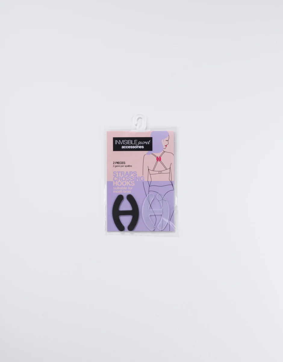 Ganci per spalline Invisible Secret, confezione x2 nero e trasparente - Image 4