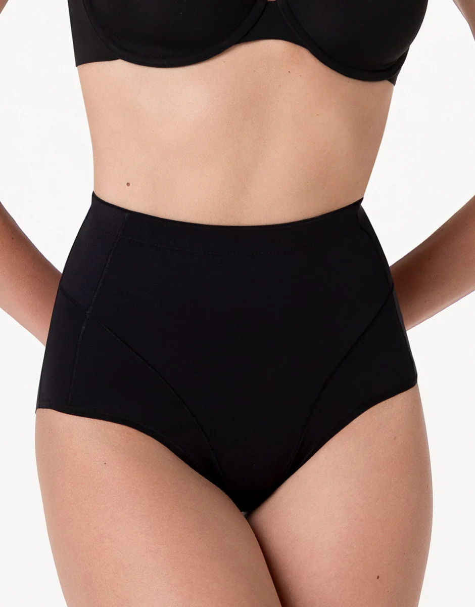 Guaina Midi Modellante Sculpt Shaping in microfibra, nero