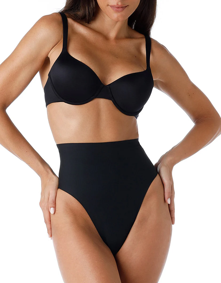 Guaina Perizoma Vita Alta modellante Smooth Shaping in microfibra, nero - Image 4