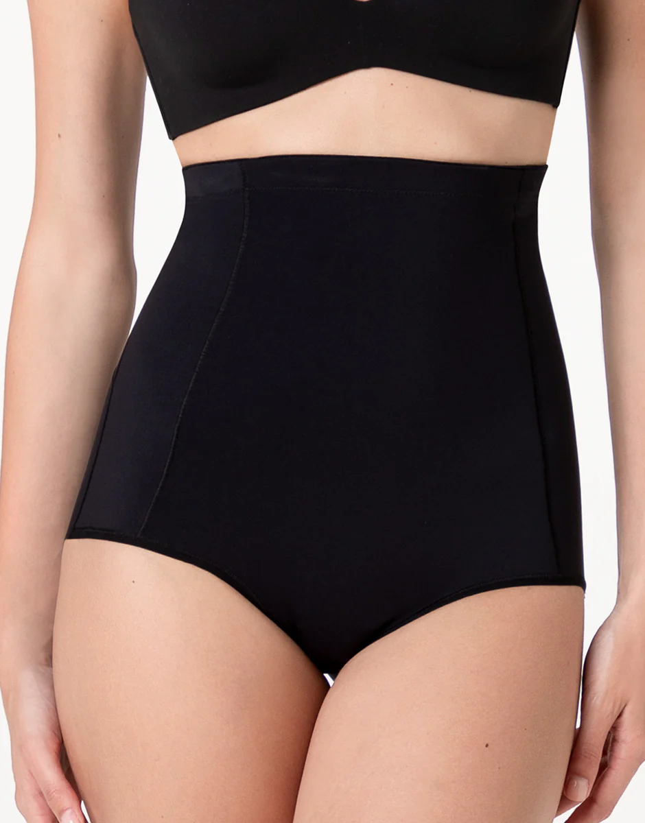 Guaina Vita Alta Modellante Sculpt Shaping in microfibra, nero