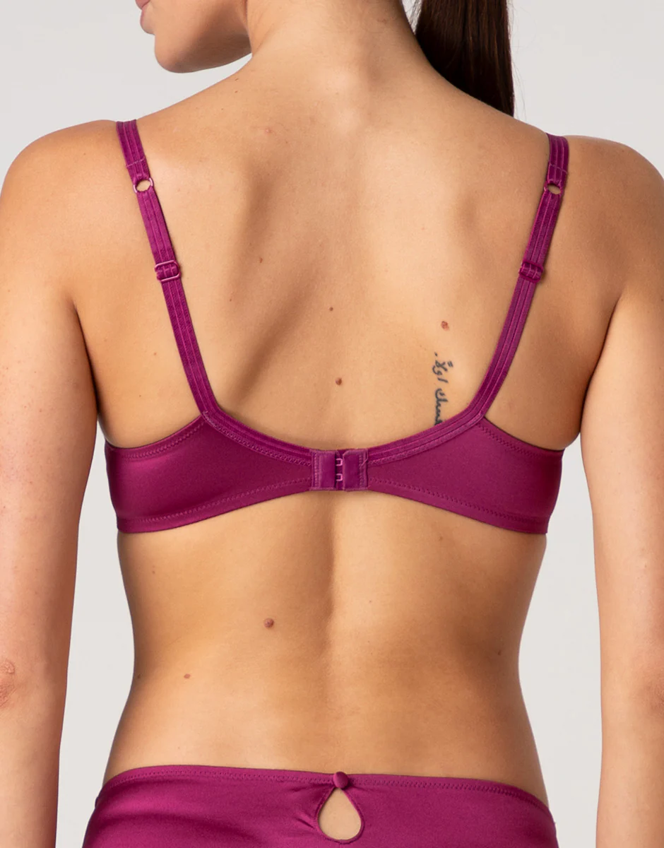 Reggiseno Balconcino con Ferretto Chic Micro in microfibra, lampone viola - Image 2