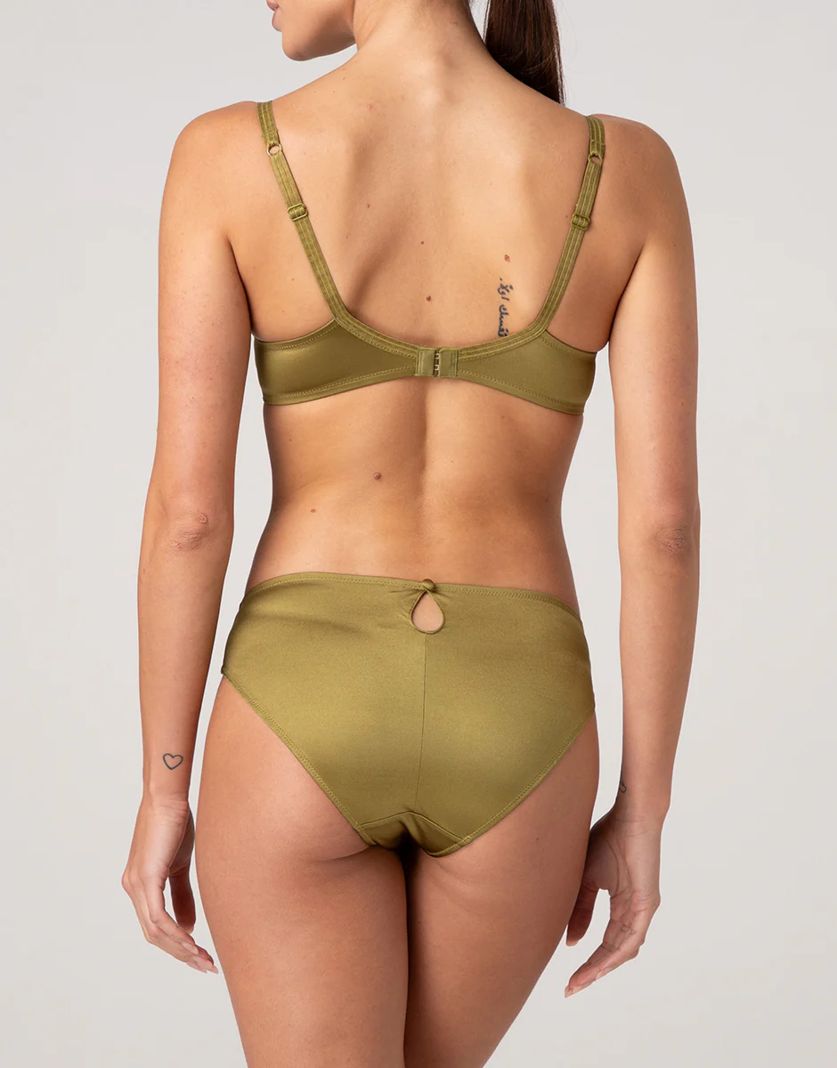 Reggiseno Balconcino con Ferretto Chic Micro in microfibra, verde cardamomo - Image 4
