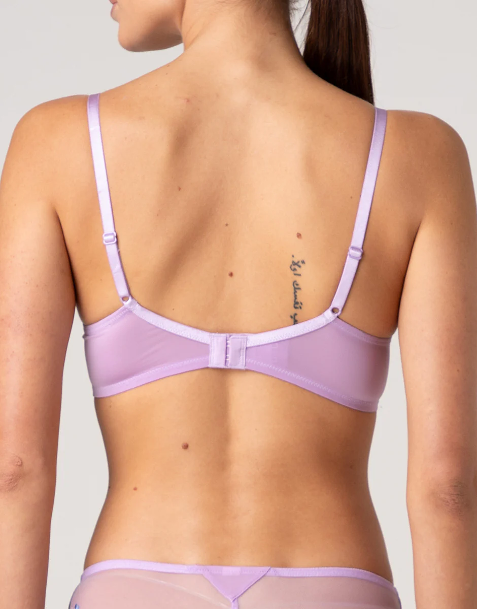 Reggiseno Balconcino con Ferretto Fairytale Embroidery in tulle ricamato, lavanda fiori - Image 2