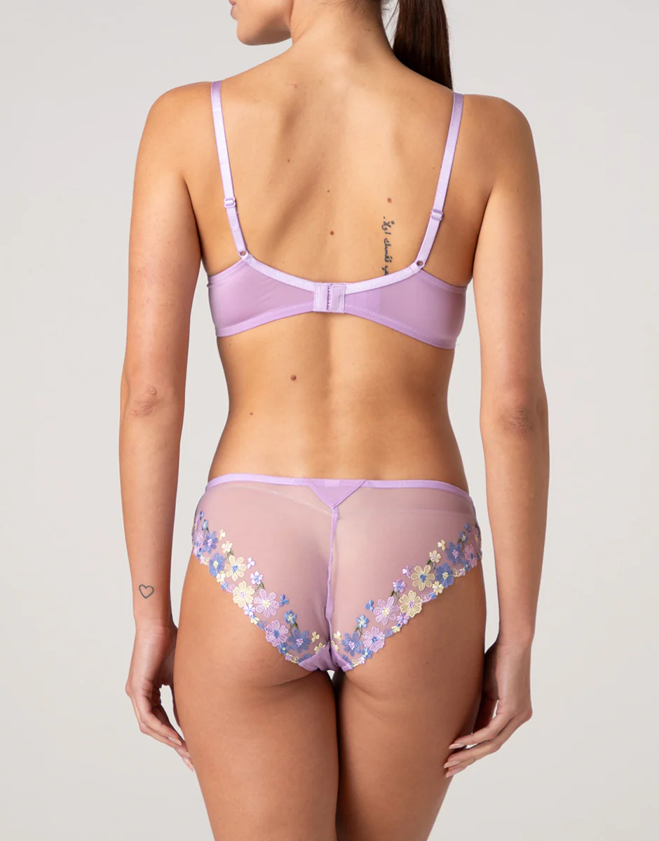 Reggiseno Balconcino con Ferretto Fairytale Embroidery in tulle ricamato, lavanda fiori - Image 4