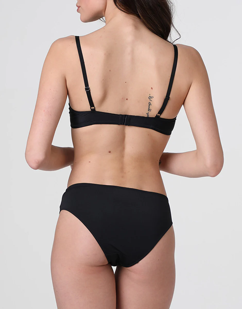 Reggiseno Balconcino con Ferretto Floral Embroidery in tulle, nero - Image 5