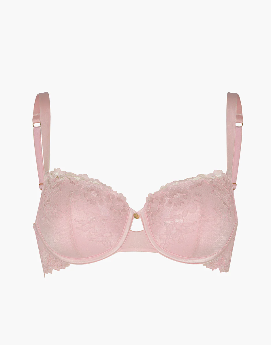 Reggiseno Balconette Imbottito con Ferretto Lux Lace in pizzo, rosa confetto - Image 6