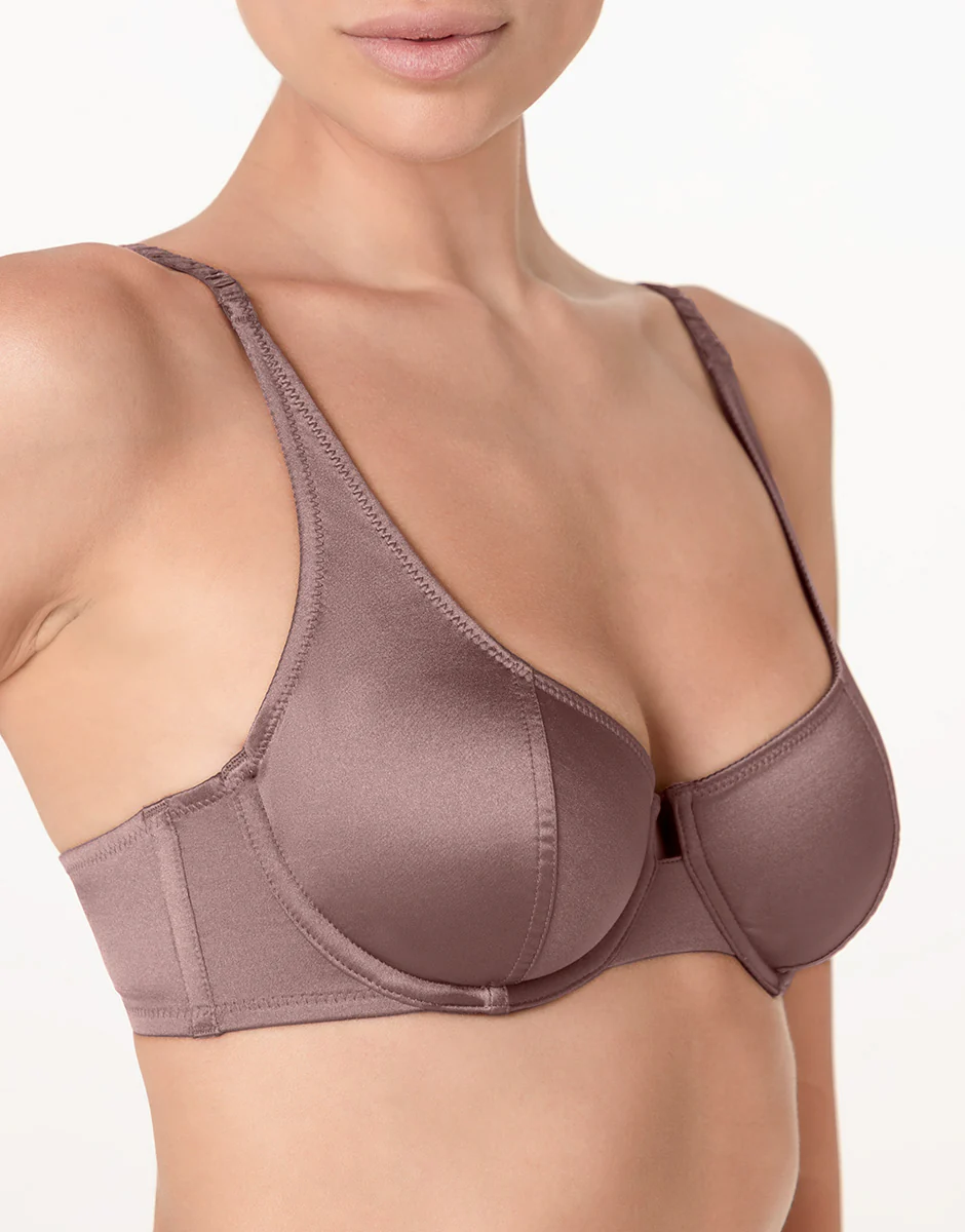 Reggiseno con Ferretto Blowball Lacy Micro in microfibra, nocciola - Image 5