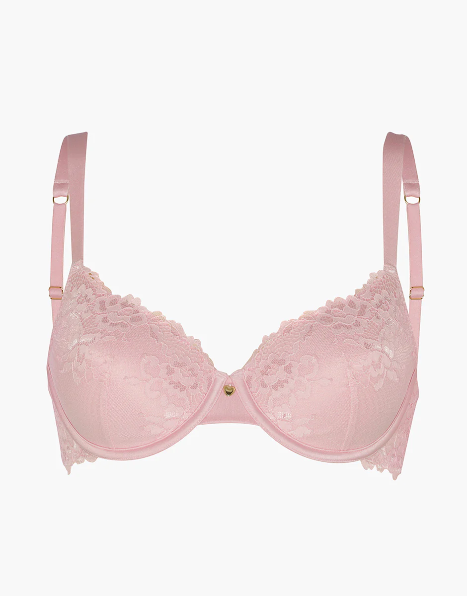 Reggiseno con Ferretto leggermente imbottito Lux Lace in pizzo, rosa confetto - Image 6