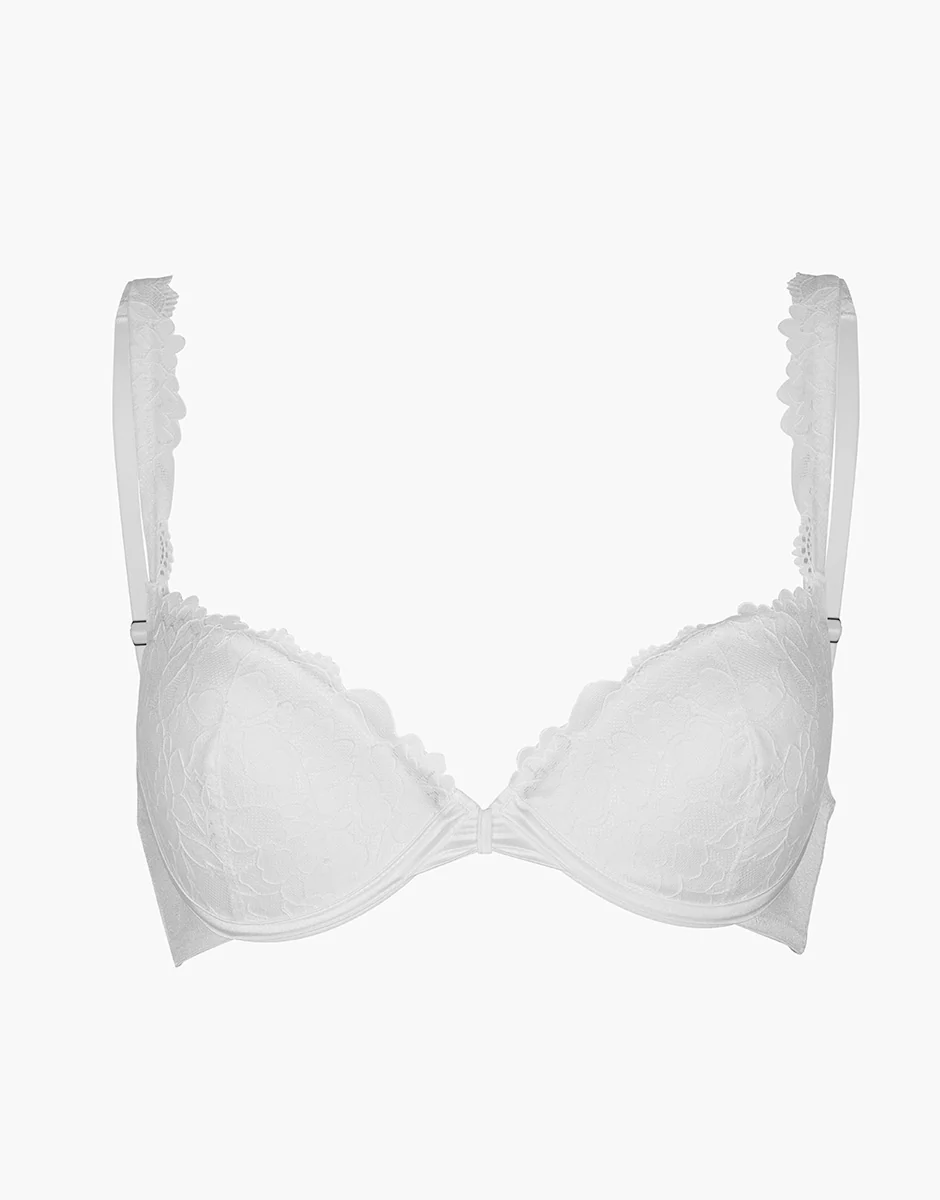 Reggiseno con ferretto Push-Up Beautiful Lace in pizzo, bianco latte - Image 6