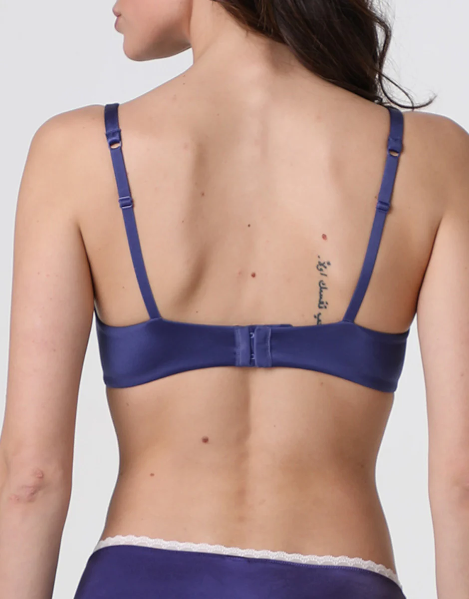 Reggiseno con sistema infilo-sfilo Ferretto leggermente imbottito 24H Lift in Microfibra, blu violaceo - Image 3
