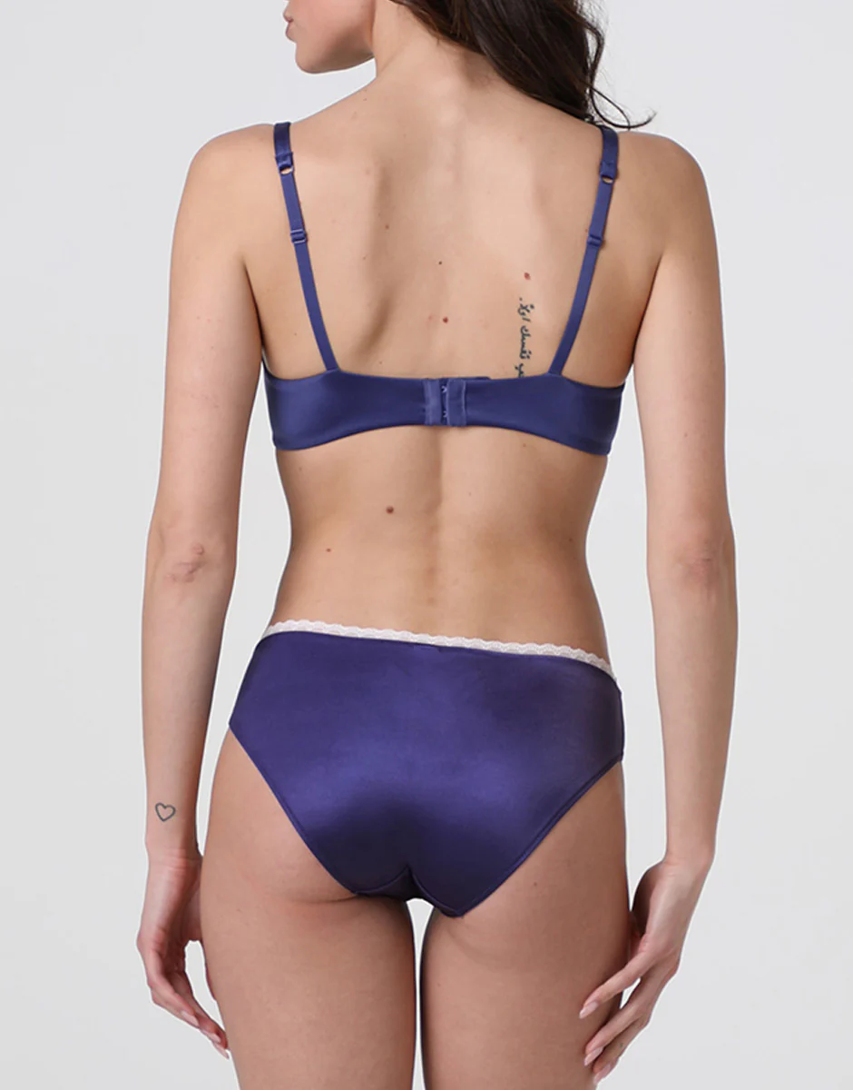 Reggiseno con sistema infilo-sfilo Ferretto leggermente imbottito 24H Lift in Microfibra, blu violaceo - Image 5