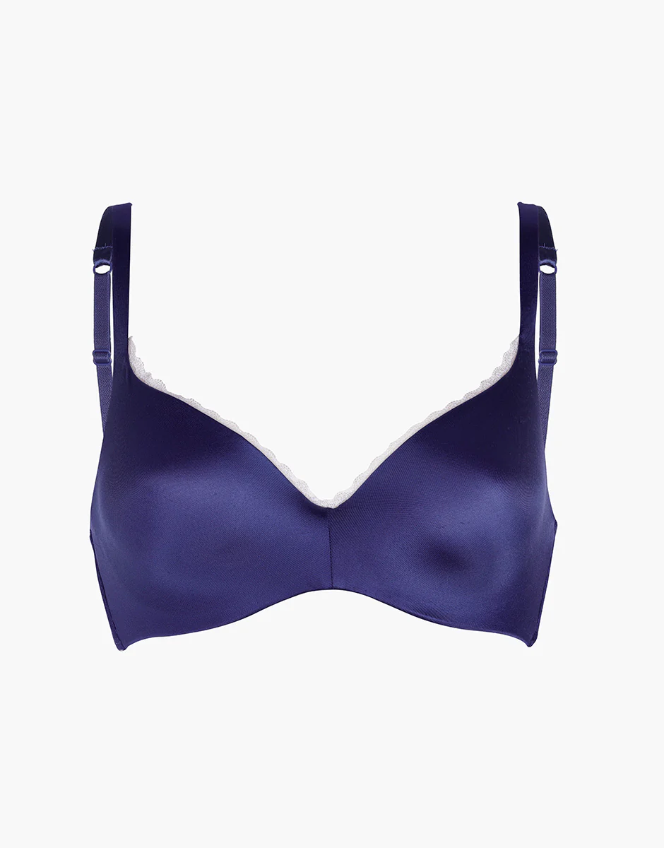 Reggiseno con sistema infilo-sfilo Ferretto leggermente imbottito 24H Lift in Microfibra, blu violaceo - Image 6