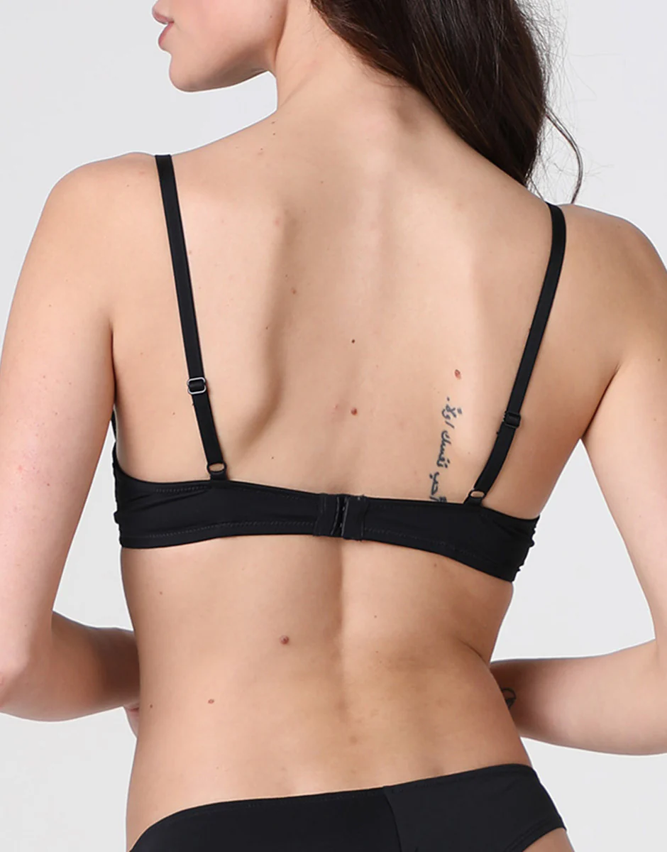 Reggiseno Push-Up con Ferretto Floral Embroidery in tulle, nero - Image 2