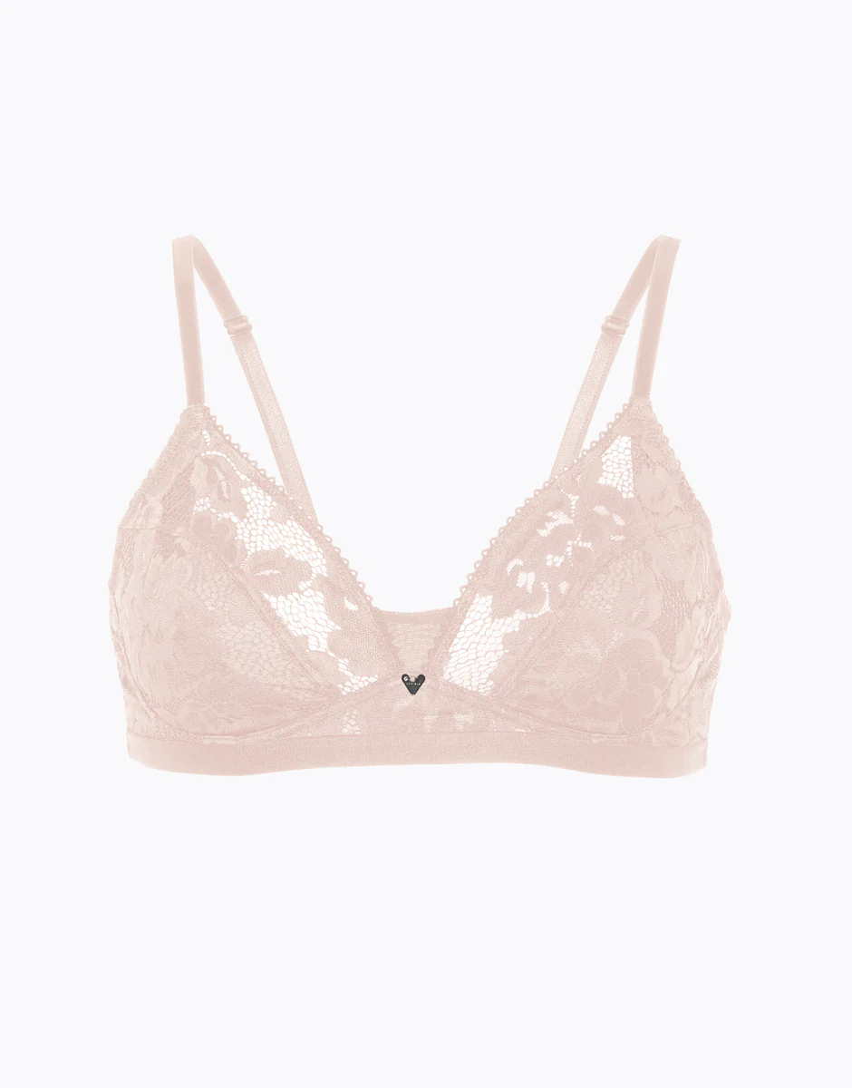 Reggiseno senza ferretto Anniversary Lace in pizzo riciclato, cipria - Image 6