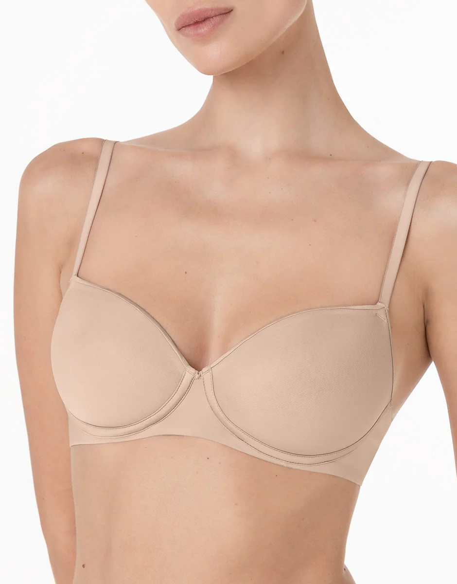 Reggiseno Senza Ferretto Coppa Spacer Invisible Breeze in microfibra, nudo chiaro