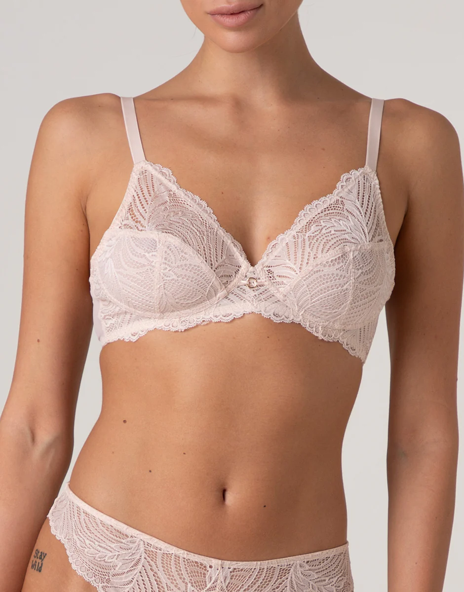 Reggiseno senza Ferretto Daily Lace in pizzo, rosa cipria - Image 3