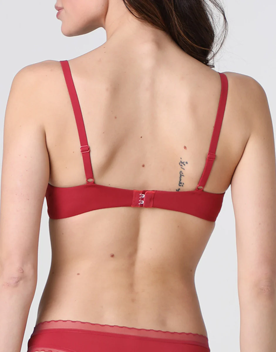 Reggiseno senza Ferretto My Daily Comfort in microfibra, rosso lampone - Image 3