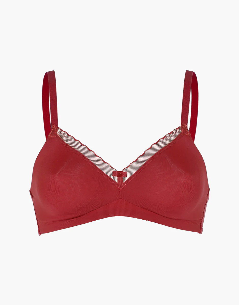 Reggiseno senza Ferretto My Daily Comfort in microfibra, rosso lampone - Image 6