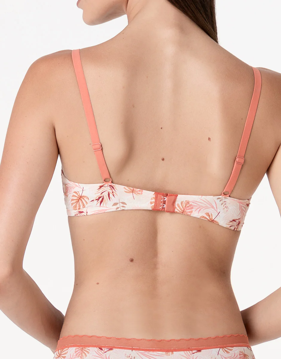 Reggiseno senza Ferretto My Daily Comfort Printed in microfibra, rosa polvere stampato - Image 2