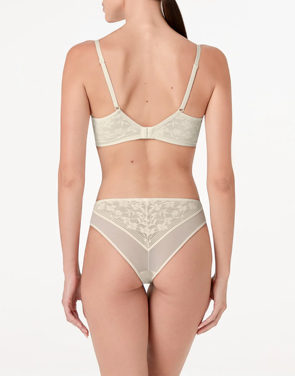 Reggiseno Triangolo senza Ferretto Blossom Lace in pizzo, avorio - Image 4