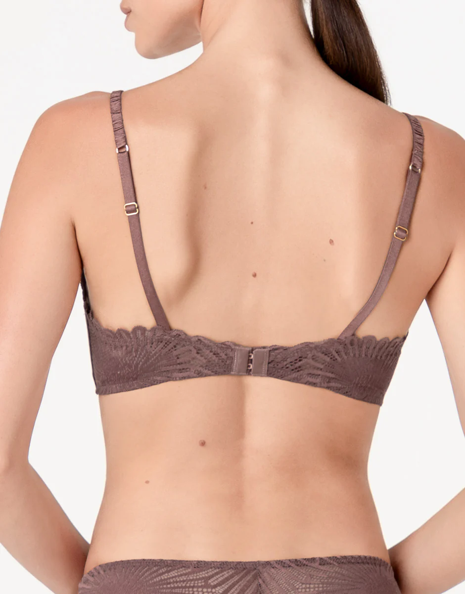 Reggiseno Triangolo Senza Ferretto Blowball Lacy Micro in pizzo, nocciola - Image 2