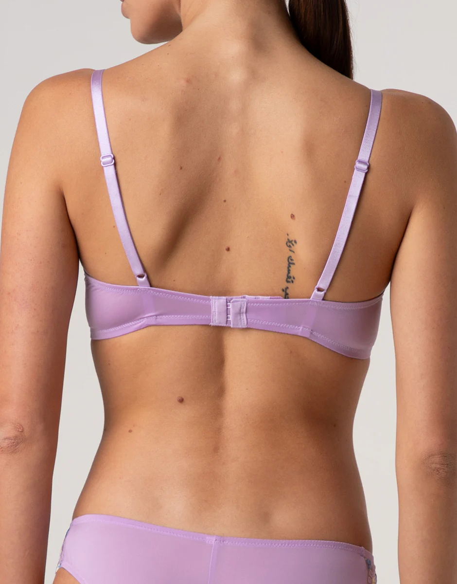 Reggiseno Triangolo senza Ferretto Fairytale Embroidery in tulle ricamato, lavanda fiori - Image 2